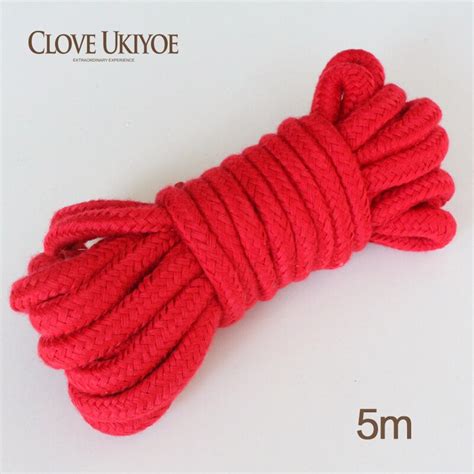High Quality 8 Wide 5m Flirting Red Sexy Rope Thick Cotton Soft