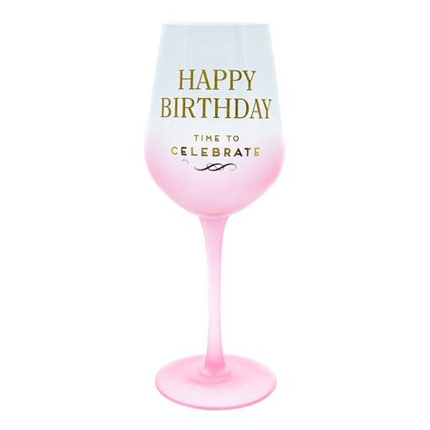 Buy Happy Birthday Wine Glass Time To Celebrate For Gbp 4 99 Card Factory Uk