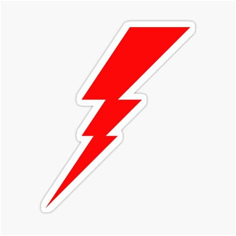 Red Lightning Bolt Stickers Redbubble
