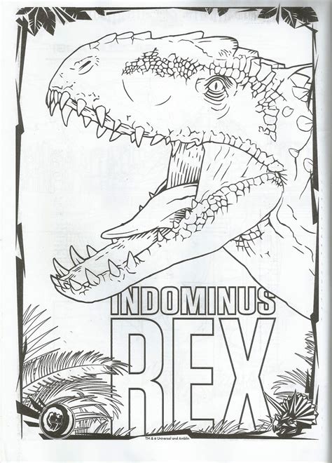 Imagenes De Jurassic World Indominus Rex Para Colorear Impresion Gratuita