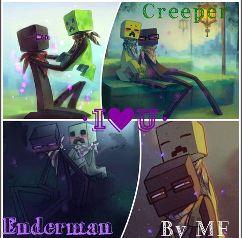 Enderman X Creeper ️ Minecraft Comics Tragic Love Stories Animation