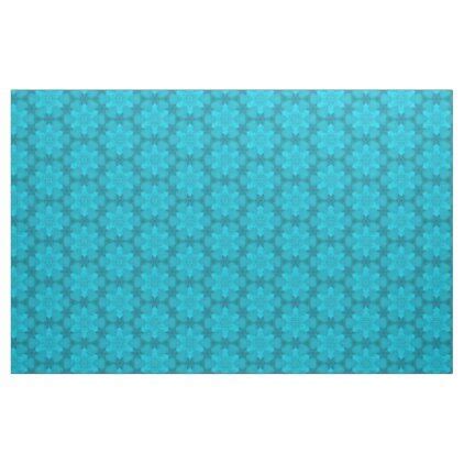 Abstract Turquoise Pattern 11 Fabric Retro Gifts Style Cyo Diy