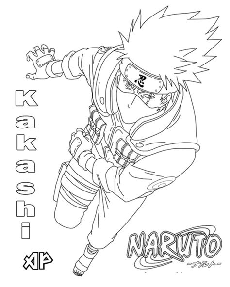 Kakashi From Naruto Coloring Page Anime Coloring Pages