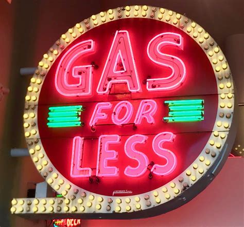 Pink Thing Of The Day Gas For Less Neon Sign The Worley Gig