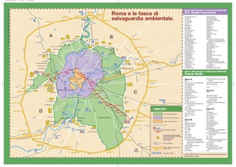 Anello Ferroviario Roma Ztl Fascia Verde Mappa Divieti