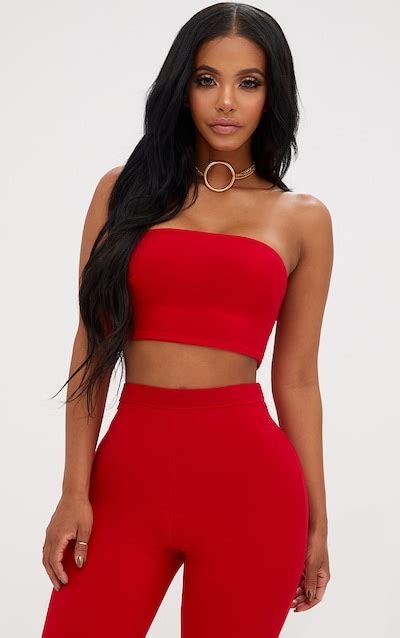 Bandeau Tops Boob Tubes Strapless Tops Prettylittlething Aus