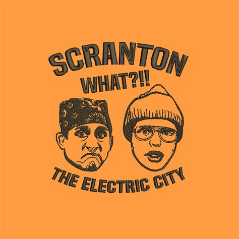 Scranton What The Electric City The Office Show Embroidery Etsy