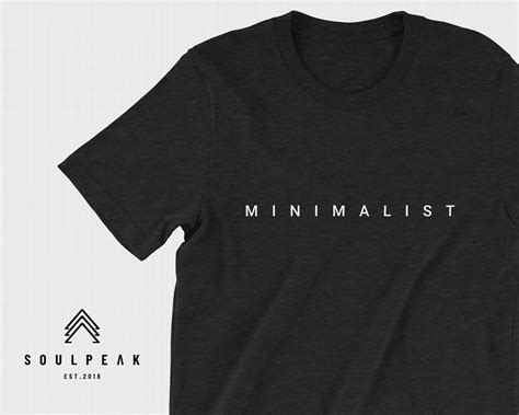 Black And White Minimalist Shirt Minimal Design Good Vibes Etsy