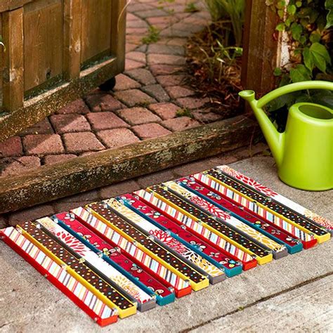 Welcome Mat Make A Colorful Statement At Your Front Door With A Diy