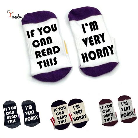 If You Can Read This Im Very Horny Sock Cotton Unisex Sock Slippers