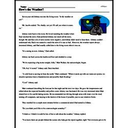 How's the Weather? - Reading Comprehension Worksheet | edHelper