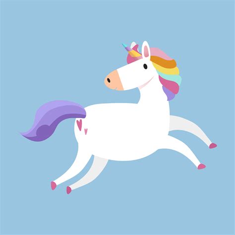 Magical Rainbow Unicorn Illustration Vector Download Free Vectors