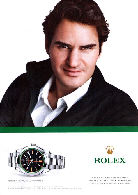 Roger Federer Rolex Milgauss Ad 1130×1600 Atimelyperspective