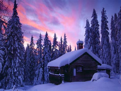 Free Snowy Cottage Screensaver Renewchic