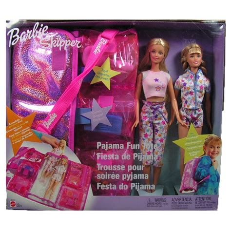 2003 [barbie and skipper] barbie pajama fun tote b2774 barbie collectors guide photo gallery