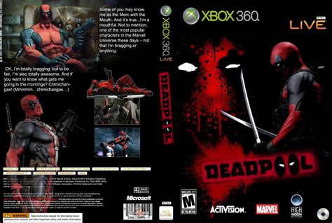 Capa Do Jogo Deadpool Xbox 360 Capas De Dvds Capas De Filmes E Capas