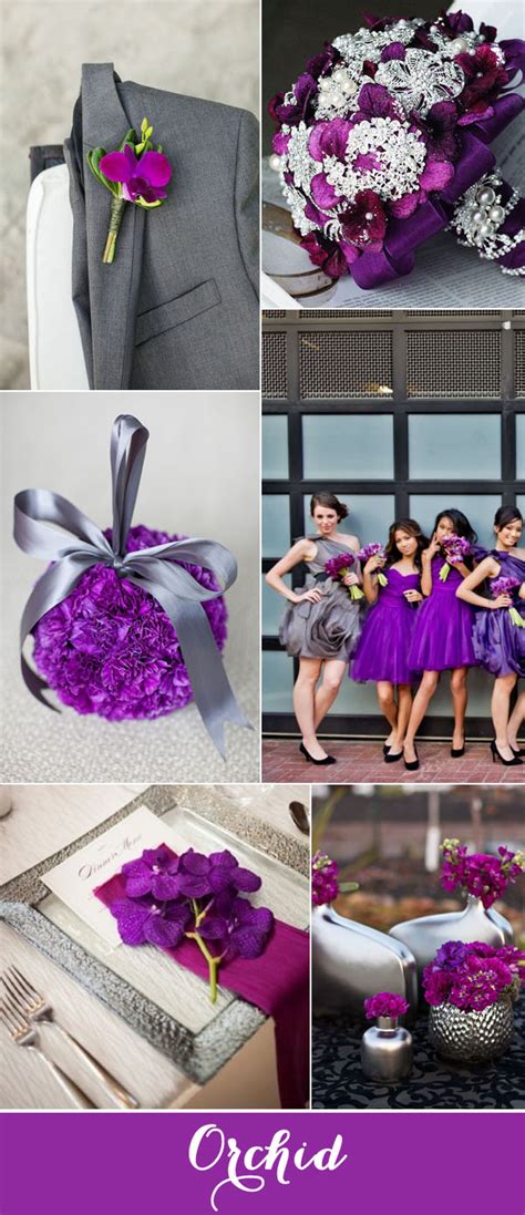 Top 7 Purple And Grey Wedding Color Palettes For 2017 Stylish Wedd Blog