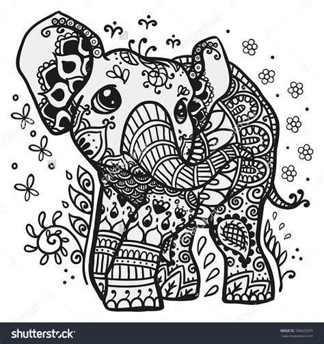 Elephant Mandala Coloring Pages Printable