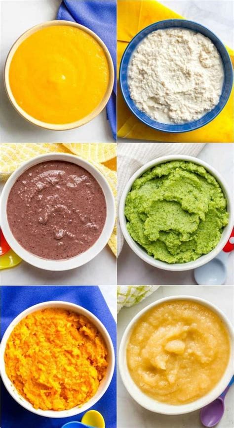 Though the amount and type of food your baby eats will vary, this is a helpful guide. Homemade baby food combinations - Family Food on the Table