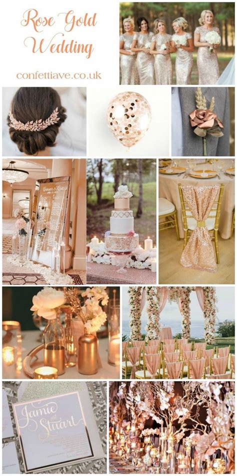 Rose Gold Wedding Themes Vintage Lovely Rose Gold Wedding Decor Pink