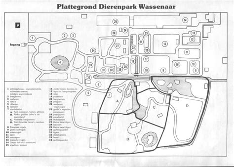 Een plattegrond wordt vaak gebruikt om bij een museum, pretpark of dierentuin. Dierenpark Wassenaar | Zoohistory.jouwweb.nl