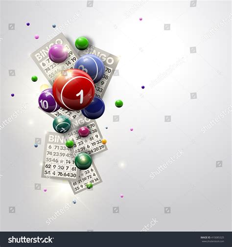 Bingo Balls Cards Design On Glowing Stock Vector Royalty Free 410085325