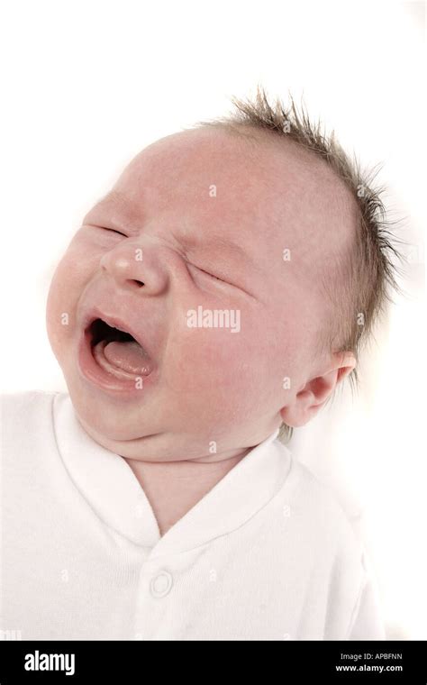 A Newborn Baby Cries Stock Photo Alamy