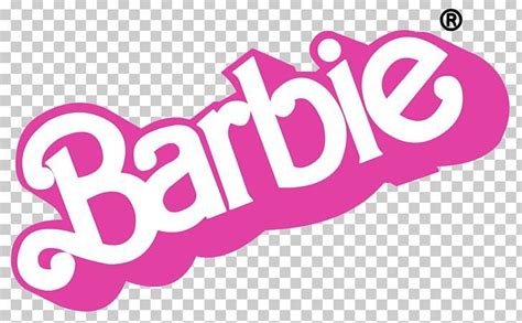 The Logo For Barbie S Brand Barbie Is Shown In Pink On A Transparent