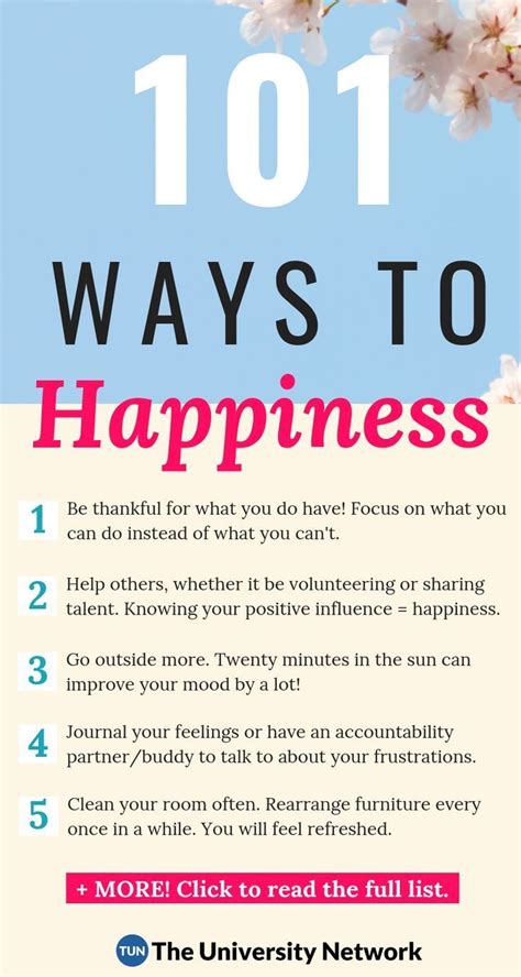 There Are Infinite Ways To Be Happy Here Are 101 Ways To Start Off