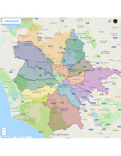 Mappa Dei Municipi Di Roma Kml