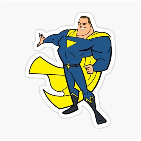 Buff Superhero Sticker For Sale By 1squarepear Redbubble