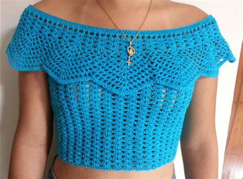 Sweet Nothings Crochet OFF THE SHOULDERS CROPPED TOP