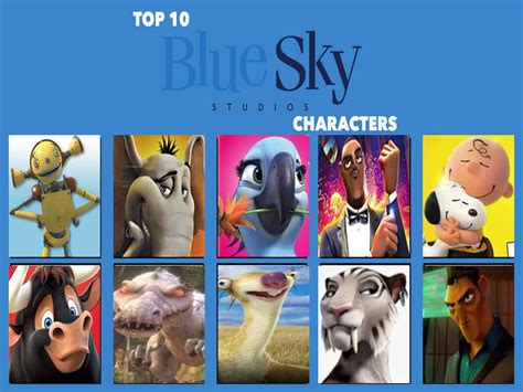Top 10 Blue Sky Studios Characters My Version By Criszilla101 On