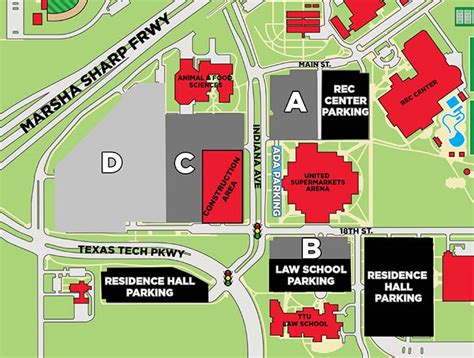 Texas Tech Campus Map