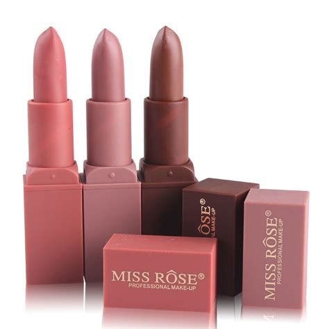 Miss Rose Lipstick Colors Women Lip Makeup Natural Moisturizing Waterproof Long Lasting