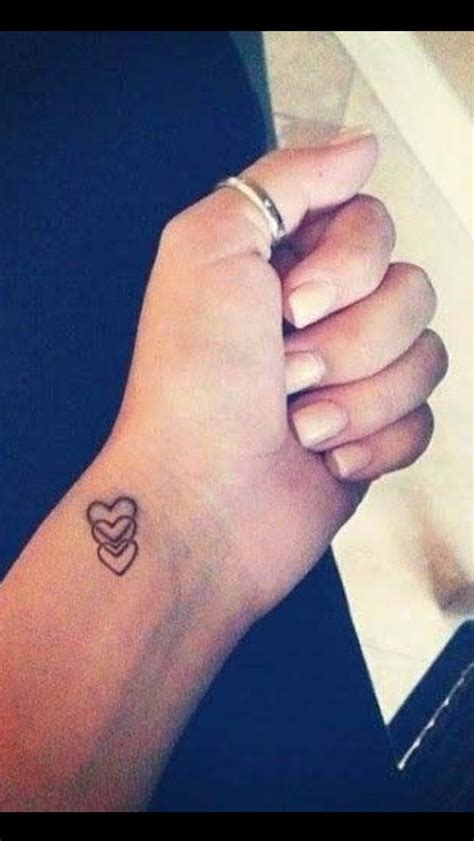 3 Sisters 3 Hearts Love This One Small Wrist Tattoos Simple Wrist