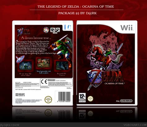 The Legend Of Zelda Ocarina Of Time Wii Box Art Cover By Drk