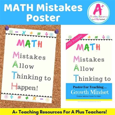 Math Mistakes Poster A Plus Teaching Resources