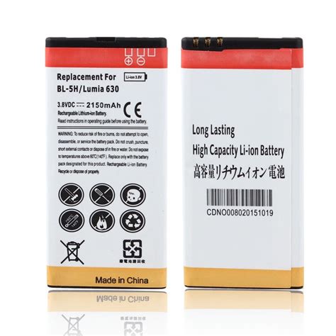 2150mah Bl 5h Replacement Battery For Nokia Lumia 630 638 636 635 1pc