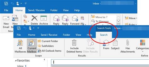How To Add The Search Tab To The Outlook Ribbon Thewindowsclub