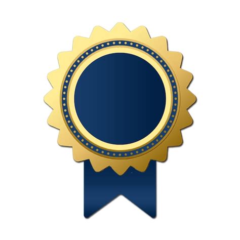 Premium Vector Luxury Golden Award Icon For Certificate Design Blue