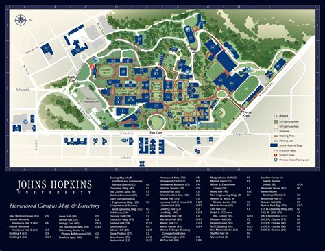 Johns Hopkins University Campus Map Map Vector