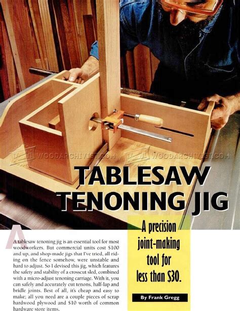 Diy Table Saw Tenon Jig Woodarchivist