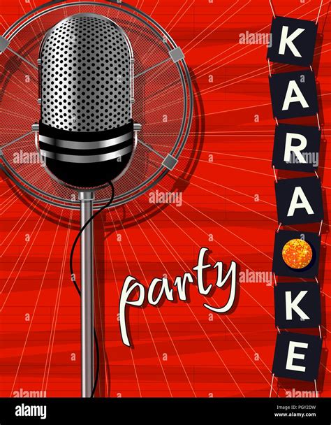 Karaoke Party Vector Background Illustration Stock Vector Image And Art