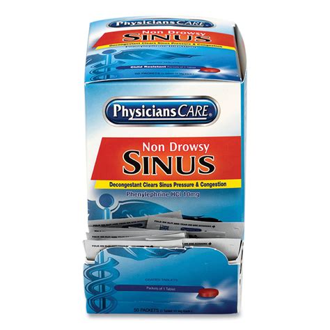 Sinus Decongestant Congestion Medication By Physicianscare® Acm90087