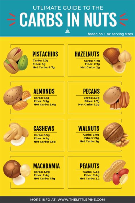 Carbs In Nuts Ultimate Guide — Free Printable Searchable Chart