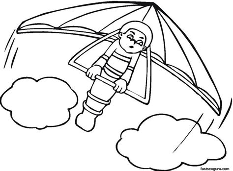 Hang Gliding Clipart Black And White Clip Art Library