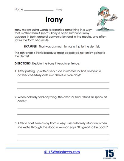 Irony Worksheets 15