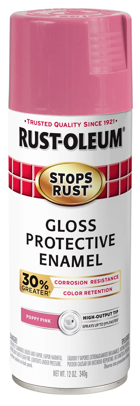 Poppy Pink Rust Oleum Stops Rust Advanced Gloss Spray Paint 12 Oz