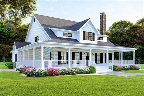 Farmhouse Plans With Large Front Porch Southern Living Dreamy House